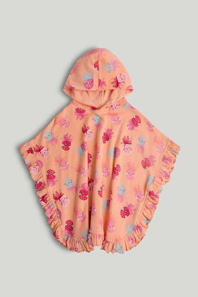 MOTHERCARE Peach Pineapple Towelling Poncho