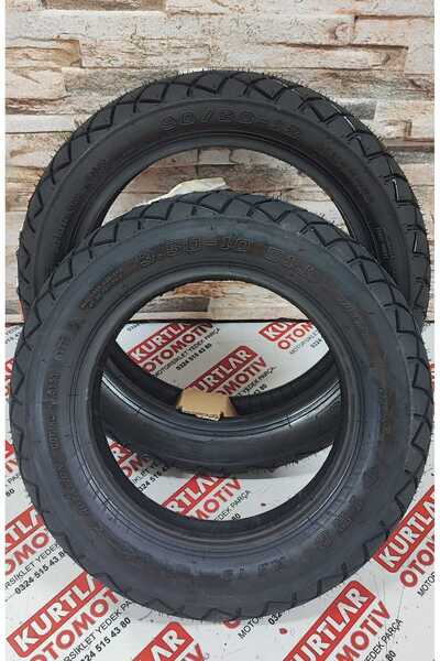 ANLAS 90/90-12 ve 3.50-10 Ön Arka Set MB-79 Motosiklet Dış Lastik 2026 (Tubel...