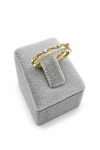 XUPING JEWELRY Xuping İki Sıra Taşlı Yüzük