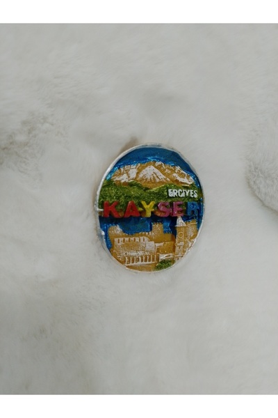 Kayseri Erciyes Temalı Kabartmalı Hediyelik Magnet - Kaliteli Polyester, Hatıra ve Hediyelik KAYSERİ