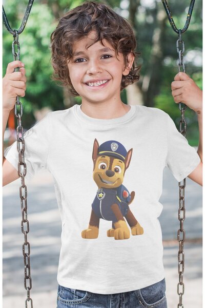 SEVBANO Παιδικό μπλουζάκι με στάμπα Paw Petrol, Unisex, με σχέδια κινουμένων ...