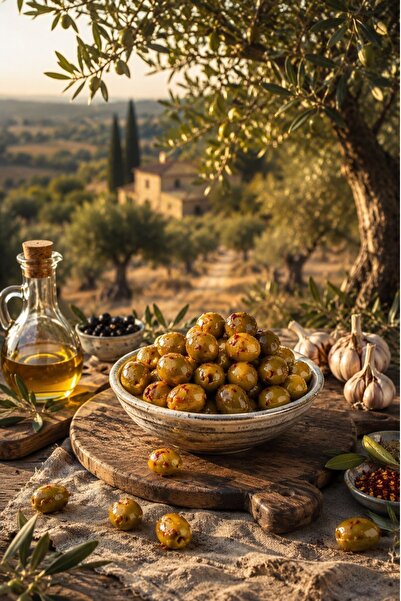 Yöre Hatay Taş Kırma Soslu Zeytin 1 kg