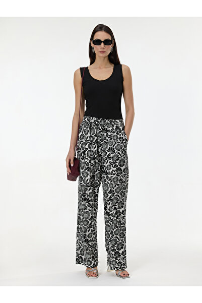 ORSAY Pantaloni de damă negri cu model