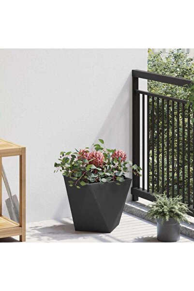 vidaxl Jardiniera Negru 30 x 30 x 30 cm Otel