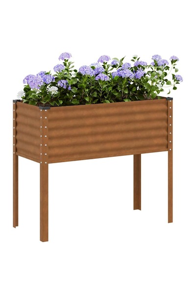 vidaxl Jardiniera de gradina 100x45x90 cm, otel rezistent la intemperii
