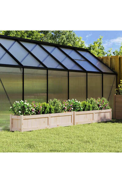 vidaxl Jardiniere de gradina, 2 buc., lemn masiv de pin