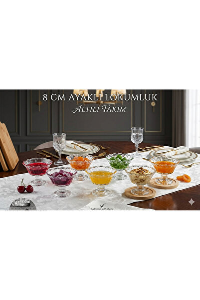 DİBA AVM 6 lı kase reçellik lokumluk sunum luk kase dondurmalık