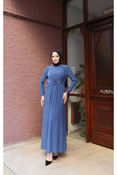 NİSUM MODA Sandy Dress with Side Buckle