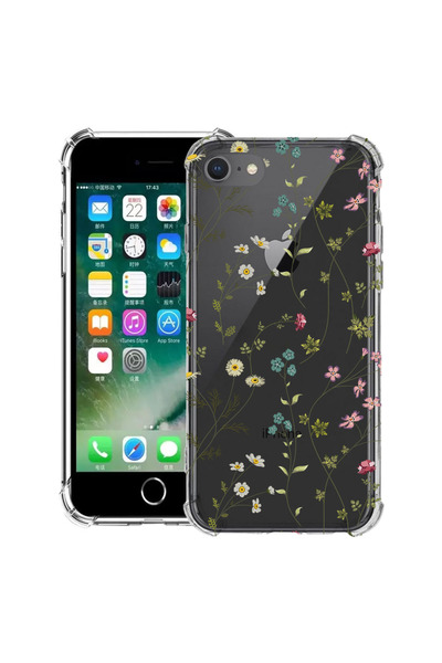 bestcase Противоударен калъф за Apple iPhone SE 3 / SE 2 / 8 / 7, Флорален - ...
