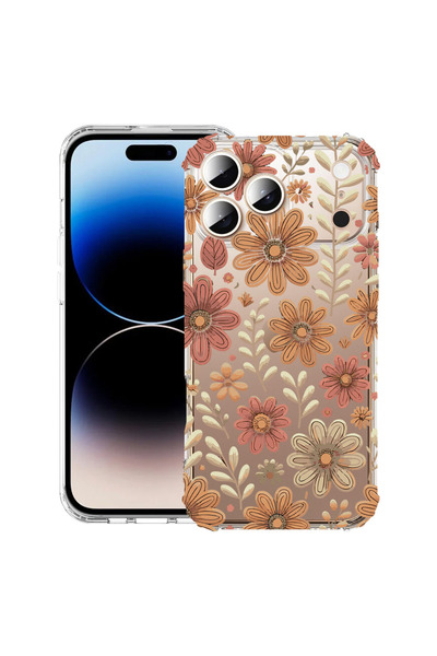 bestcase Αντικραδασμική Θήκη για Apple iPhone 17 Pro, Φλοράλ Φθινοπωρινό Σχέδ...