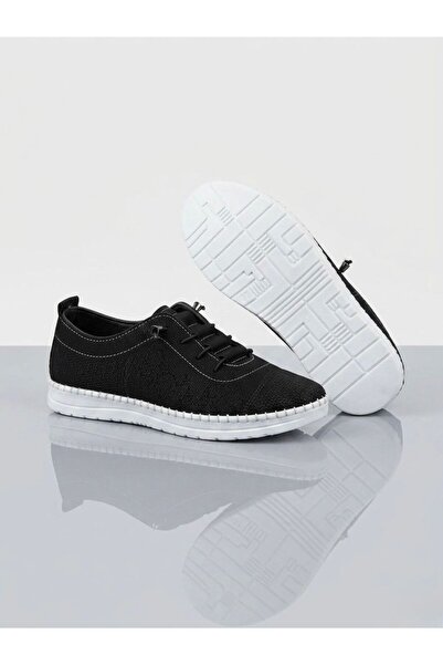 Passeri Shoes حذاء نسائي أسود مريح بنعل مطاطي وتفاصيل خياطة مريحة سهل الارتداء