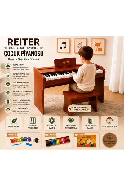 REİTER MD30 KİD Ahşap Çocuk Piyanosu