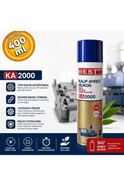 Best KA2000 Genel Amaçlı Kalıp Ayırıcı Sprey 400 ml Silikon Esaslı Kalıp Ayırıcı