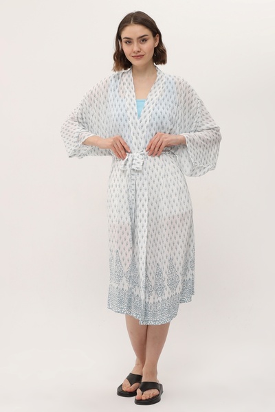 Yoga Zero Zada Hindu Jacket/India Teal White