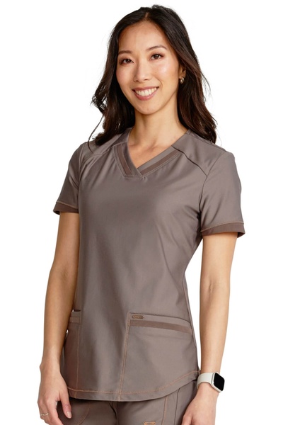 Cherokee UNIFORMS Cherokee Form CK840 Halat medical croit pentru femei, Bej fier