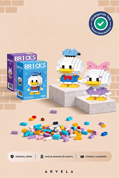 Arvela Donald Duck & Daisy Karakteri İkili Set - Eğitici Oyuncak - Koleksiyon