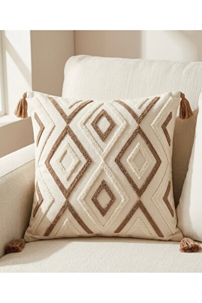 Cotton غطاء وسادة بتصميم هندسي