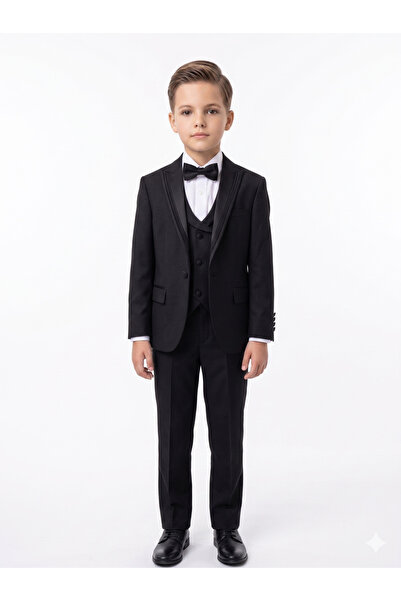 SUİT AYDIN Erkek Çocuk Slim Fit Premium Damatlık Smokin Takım Elbise