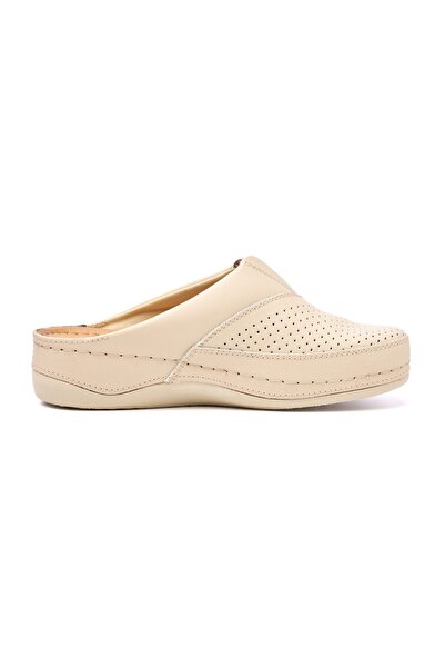 Tellus Women's Italian Genuine Leather Medical Clogs, Anatomical Insole, 25-06