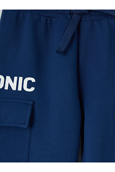LC Waikiki Mornarsko plave džogerske pantalone za dečake sa Sonic printom i c...