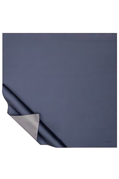 ipekevi Plain Tivil Silk Scarf Steel Blue