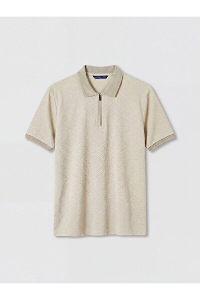 LC Waikiki RMZ GİYİM FARKİLYA Tricou pentru bărbați cu guler tip Roba, cu tex...