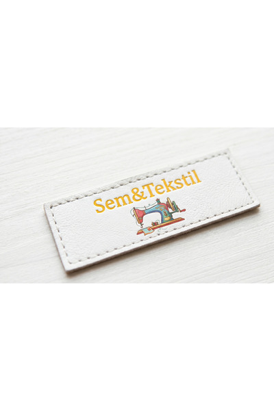 SY ETİKET KİŞİSELLEŞTİRİLEBİLEN BASKILI Suni Deri Etiket 30 ADET , renkli der...