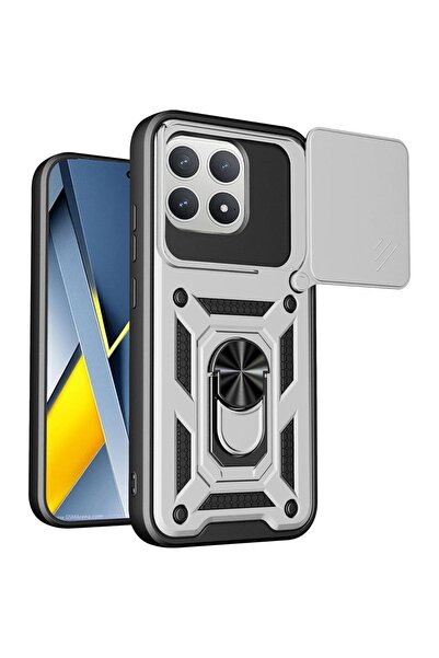 Bodycell Θωρακισμένη Συρόμενη Θήκη για Xiaomi Poco F8 Pro - Ασημί