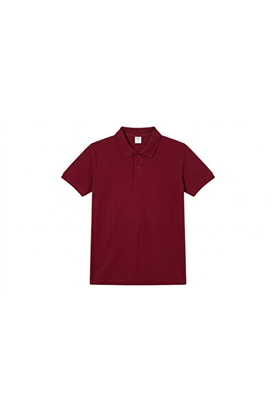 PandaForma Burgundy unisex polo majica sa kratkim rukavima, osnovna, poslovna...