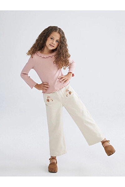 LC Waikiki Girl's Elastic Waist Floral Pants