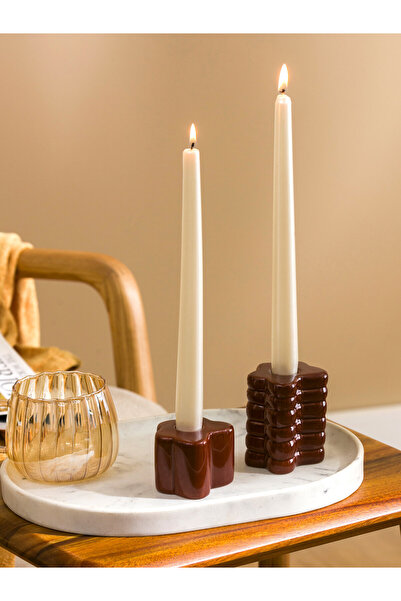 LC Waikiki Decorative Ceramic Candlestick Set of 2