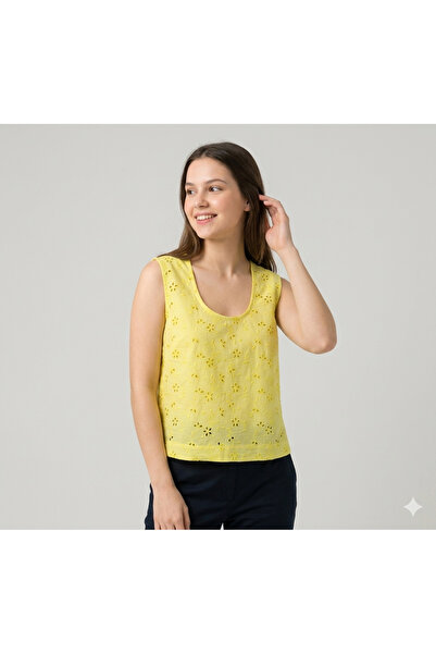 Liliang collection Limon sarısı fisto bluz