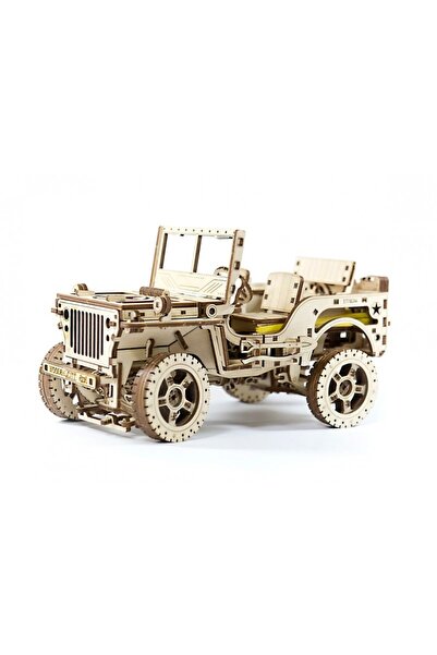 Wooden City Τζιπ Γουίλις MB 4x4 - μηχανικό τρισδιάστατο παζλ