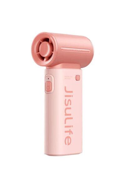 JISULIFE Portable Fan 3600mAh with Digital Display - (Life9) - Pink