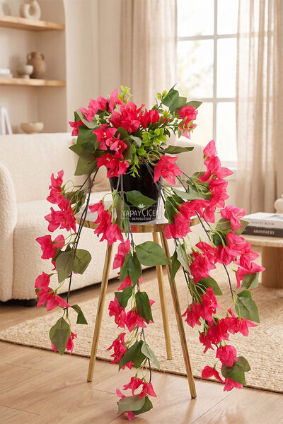 Yapay Çiçek Deposu Yapay Çiçek Saksıda Bodrum Esintisi Begonvil Sarkaç 80 cm ...