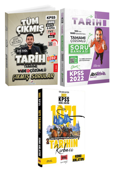Dizgi Kitap Zeki Tuğa 2026 KPSS Tarih Tamamı Çözümlü Çıkmış Sorular+Soru Bank...