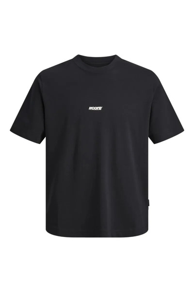 Jack & Jones Jack Jones Jcoclub Small Front Print Tee Ss Crew Men's Black Tsh...