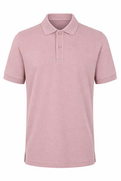 trender 2127 Plain Pique Rose Men's Polo Neck T-Shirt 26Yl71L58019