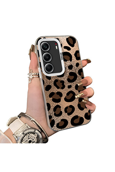 SLIMFELT Tecno Camon 40 Uyumlu Yüksek Kaliteli Kaplan Desenli Siyah Kılıf Dar...