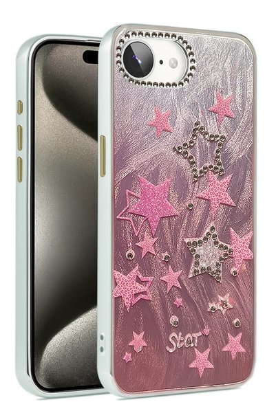 New Face غطاء حماية جديد لهاتف آيفون 16E من ILKESHOP بنمط مرآة - (122558) نمط 7