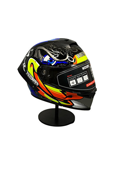 WOSEN Ws-202 Güneş Gözlüklü Çene Açılır Kask (Şeffaf Vizörlü) B1