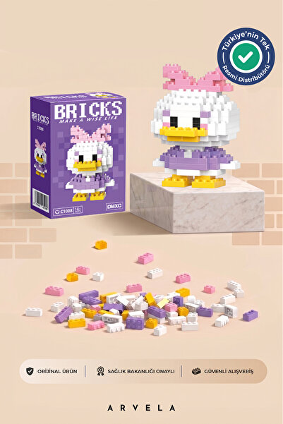 Bricks make a wise life Daisy Duck Karakteri - Eğitici Oyuncak Yapboz - Orijinal
