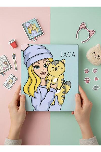 JACA Kes-Yapıştır-Oyna Kedi ve Bebek Giydirme Kombin Oyunu
