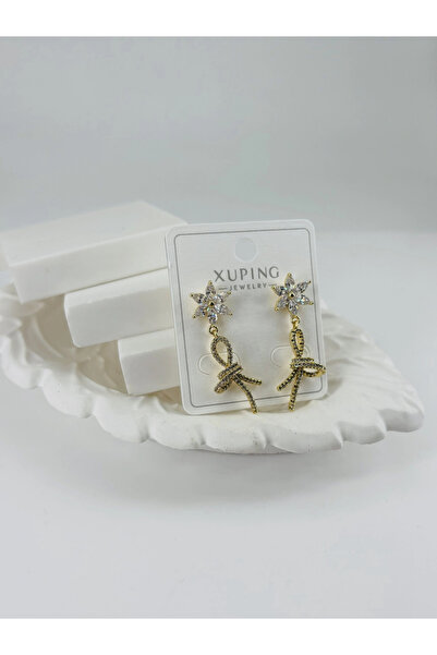 EASERA TİCARET Zircon Stone Brass Zircon Earrings - Kp00362