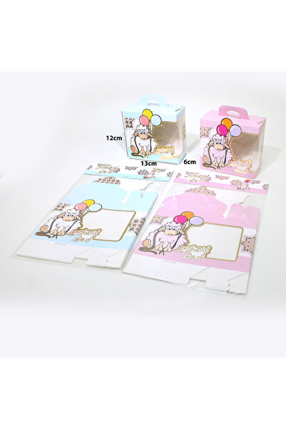 Generic Holiday Giveaway Paper Boxes with Clear Window - 36Pc Pack (18 Pink +...