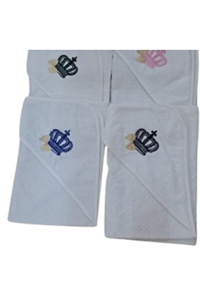 HUGBEBE thick towel, Cotton, 75x75 cm, with crown embroidery, various colors