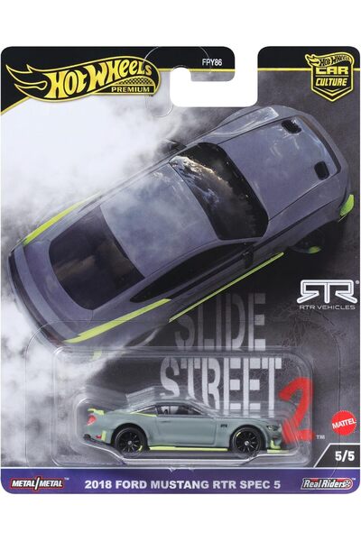 HOT WHEELS Premium 1/64 - Slide Street 2 - 2018 Ford Mustang RTR Spec 5