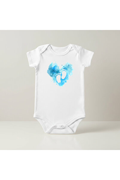 URBANTRENDSTORE Organic 100% Cotton Special Printed Baby Bodysuit White Snap ...