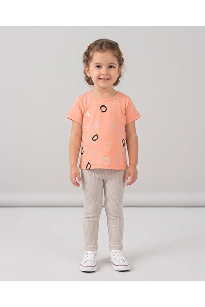voyyo kids baby Girl's Alphabet Printed T-Shirt and Summer Leggings 2-Piece C...