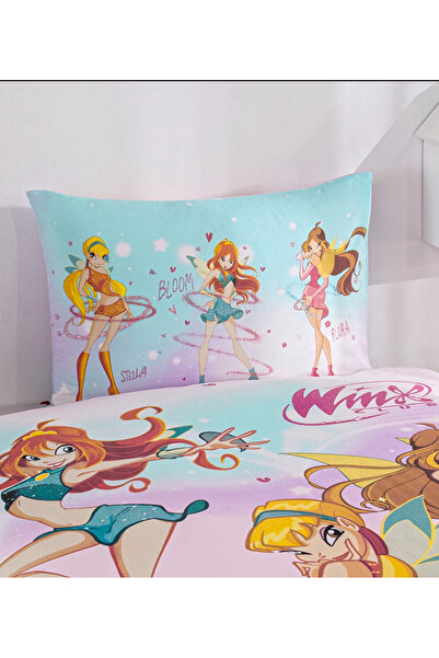 Zorluteks Taç Out Winx Patterned 100% Cotton Fabric 1 Piece Pillowcase 50X70